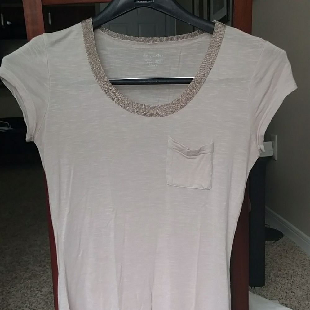 Calvin Klein t-shirt with embellished neck